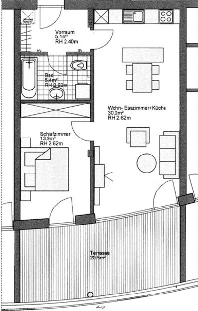 "ohne Provision" moderne, helle 2 Zimmer Terrassenwohnung