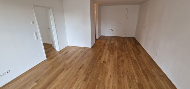 Neubau Gartenwohnung mit 20 m² Terrasse, 70 m² Garten,  6 m² Kellerabteil, 1 Tiefgaragenstellplatz à 20.000,00 e (Kauf)