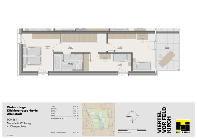 4-Zimmer-Maissonette-Wohnung