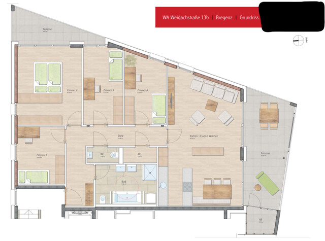 Mehr Lebensqualität in Bregenz-Weidach 122 m² · 5 Zimmer · 2 Terrassen · barrierefrei