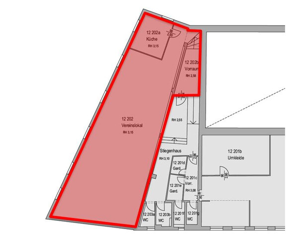 Wolfurt - Gewerbefläche im 1. OG mit ca. 162 m² (O12)