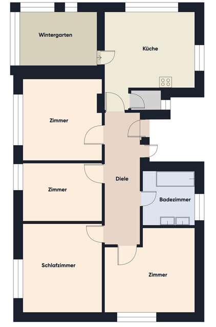 Großzügige Familienwohnung mit Garten, Loggia und Garage