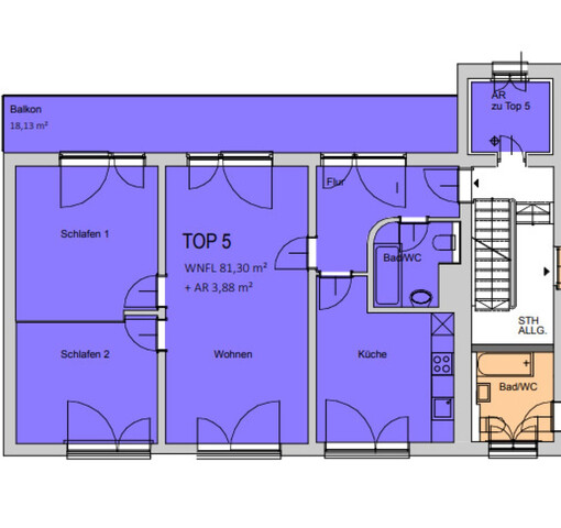 3-Zimmer-Wohnung mit Balkon und Einbauküche in Götzis!