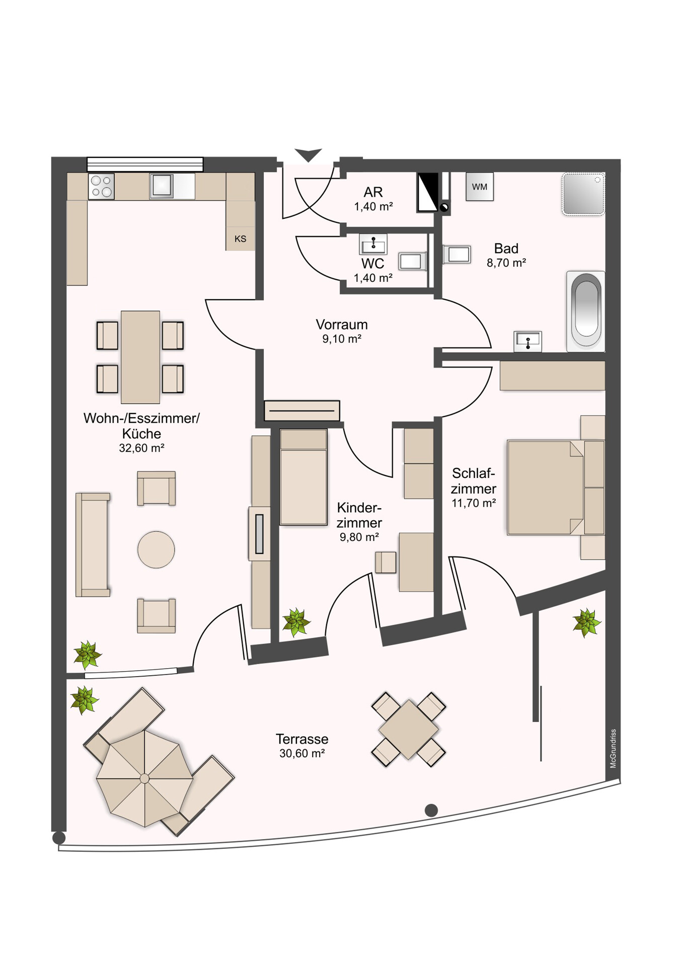 Tolle 3-Zimmer-Terrassenwohnung in Bregenz