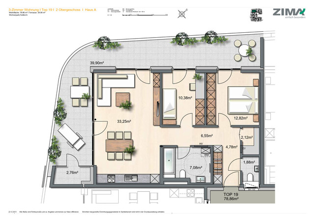 Wunderschöne 3-Zimmerwohnung mit großer Terrasse in Feldkirch zu vermieten