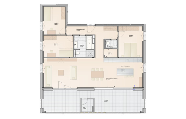 Große 4-Zimmer Dachgeschosswohnung | Wohnen wie im Penthouse (Top B08)
