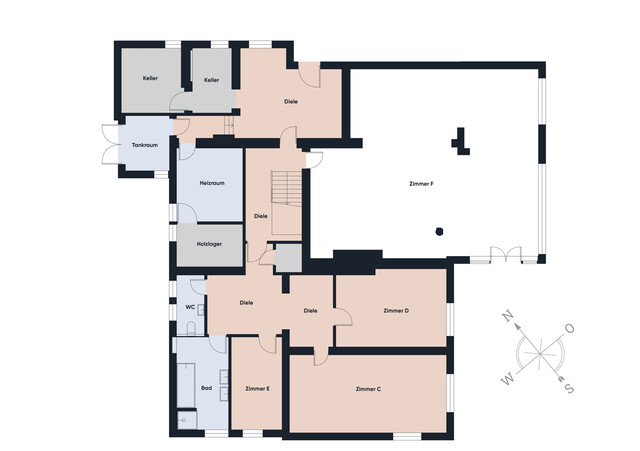 Große Villa thronend über Feldkirch mit Baulandreserve