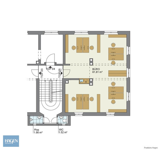 Office am Schlossplatz - Historisches Bürogebäude im Altstadtkern von Hohenems! Büro/Praxis Top 5