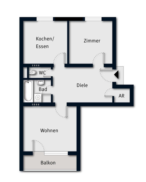 61 m² – die richtige Größe für einen unkomplizierten Lebensstil