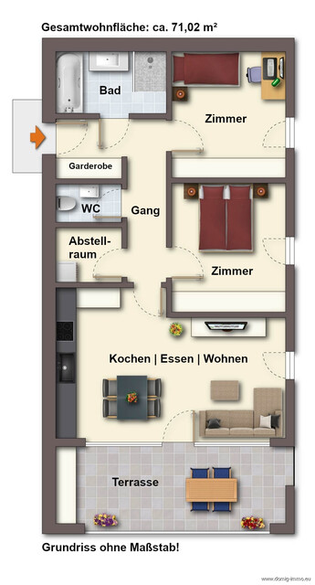 Stilvolle 3-Zimmer-Wohnung mit großzügiger Sonnenterrasse in Dornbirn