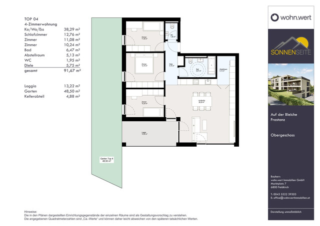 Wohnanlage "Sonnenseite" - Wunderbare 4-Zimmer-Gartenwohnung - Top 4
