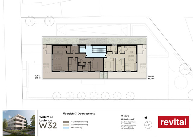 1A-Lage von Lustenau - Ruhige und Zentrale Terrassenwohnung - Top 8
