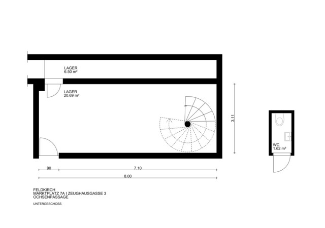 Klimatisiertes Geschäftslokal in Feldkirch, Ochsenpassage!