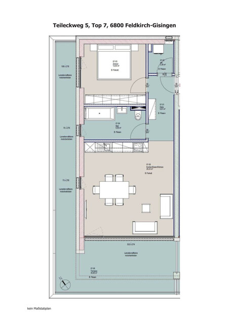 Stilvoll Wohnen: 2-Zimmer-Terrassenwohnung in Feldkirch-Gisingen zu vermieten!