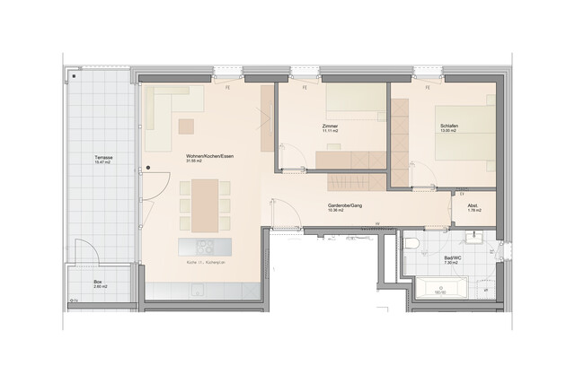 Bereits in Bau: Herrliche 3-Zimmer Dachgeschosswohnung in Top-Lage
