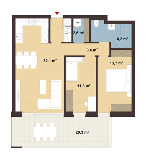 Moderne 3-Zimmer-Gartenwohnung | A02