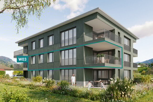 Ruhig wohnen, zentrumsnah leben. 3-Zimmer-Terrassenwohnung W03