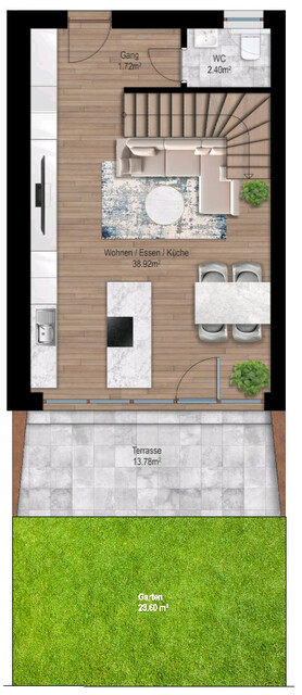 Reihenhaus mit Dachterrasse - Ihr Nest zum Ankommen - PIROL01