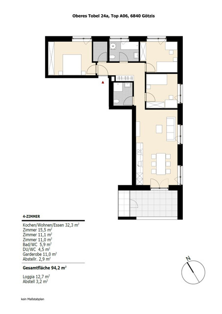 Erstklassige 4-Zimmer-Terrassenwohnung in Top-Lage in Götzis zu vermieten!