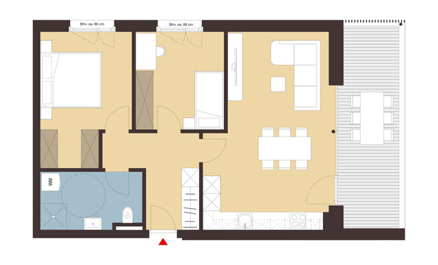 3-Zimmer-Dachgeschosswohnung  | B10