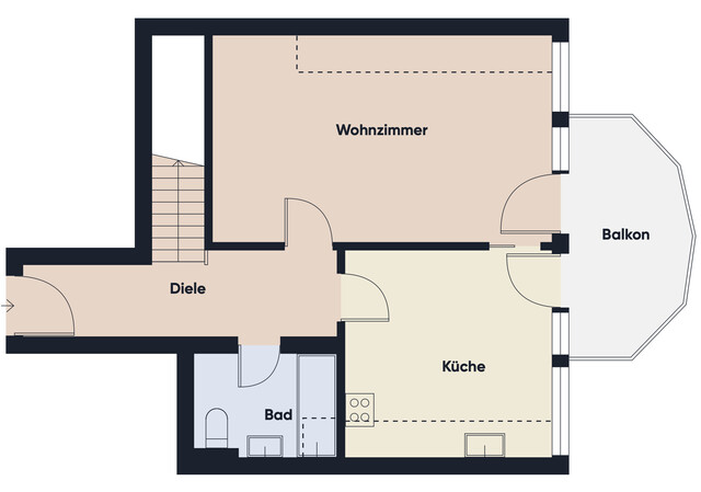 Gemütliche 3-Zimmer-Dachgeschosswohnung in Lustenau