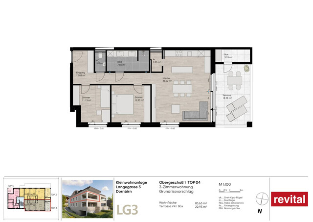 Ideal für Singles, Paare und Kleinfamilien: 3-Zimmer-Terrassenwohnung - Baustart erfolgt - Jetzt Nebenkosten sparen