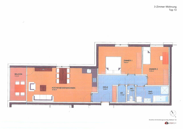 Nachhaltig, effizient und ökologisch! 3-Zimmerwohnung mit Balkon, PROVISIONSFREI