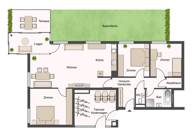 Attraktive 4-Zimmer-Gartenwohnung in Lochau inklusive 2 Tiefgaragenplätzen