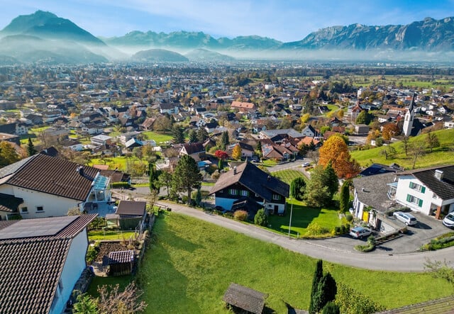 Außergewöhnliches Grundstück mit Panoramablick übers Vorderland