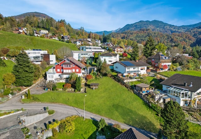 Außergewöhnliches Grundstück mit Panoramablick übers Vorderland