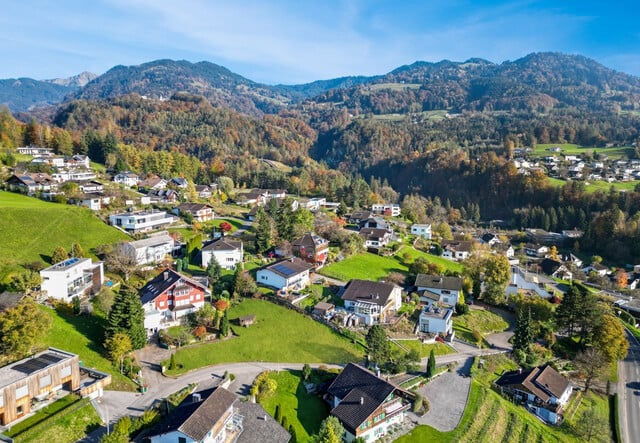 Außergewöhnliches Grundstück mit Panoramablick übers Vorderland