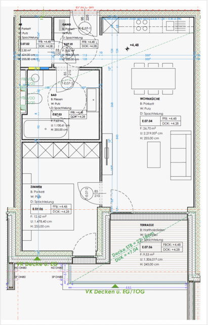 Charmante neuwertige 2 Zi-Wohnung im 1 Stock, Balkon mit Markise, Tiefgaragenplatz und Kellerabteil