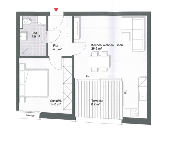 Schöne 2 Zimmerwohnung in Seenähe zu vermieten (verfügbar ab 1. Februar 2026)