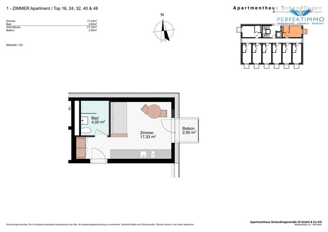 Neubauprojekt in Bestlage von Bregenz - Apartment Top 32 für Personal & Kurzzeitwohnen