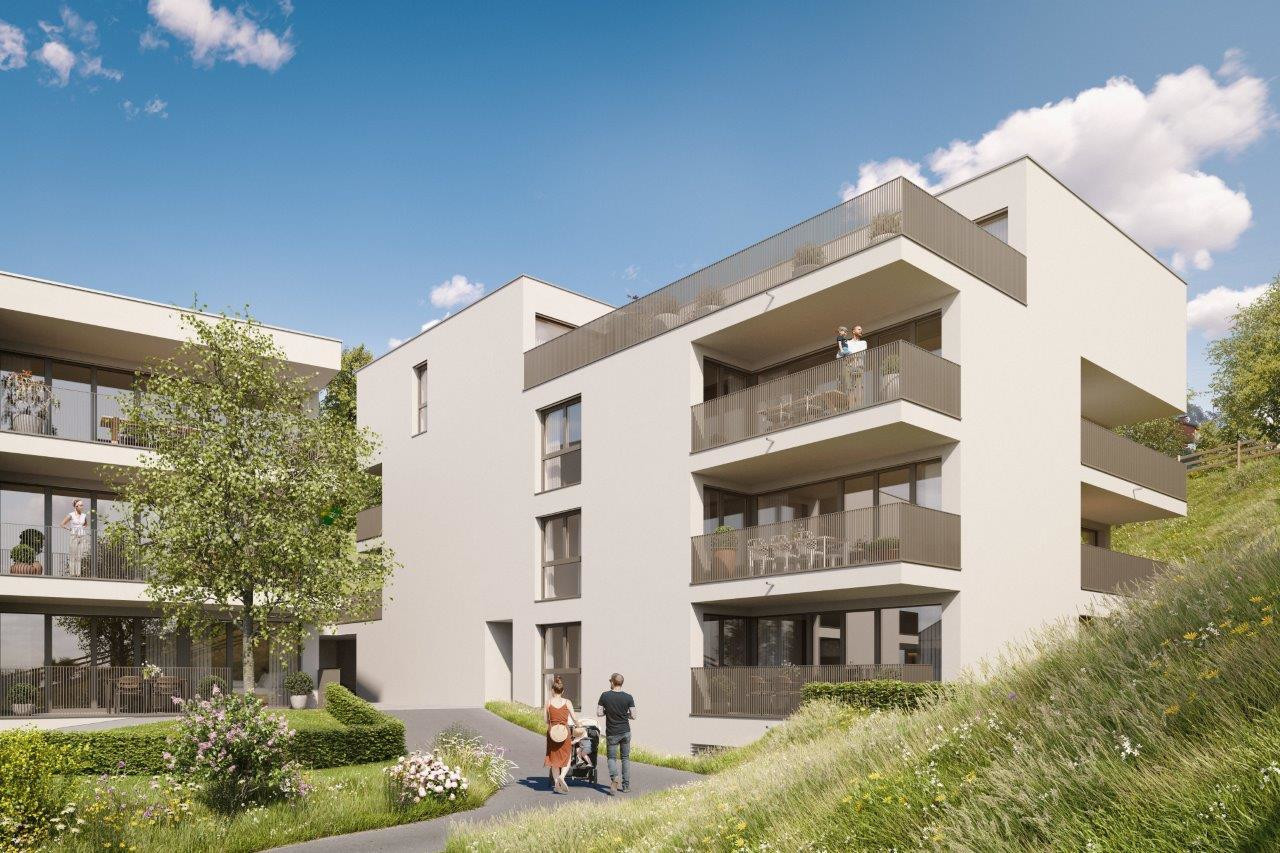  IHR neues Zuhause - 2-, 3- und 4-Zimmer-Garten-Terrassen- und Dachgeschosswohnungen in Götzis-Steig 18 entstehen für SIE in diesem Moment