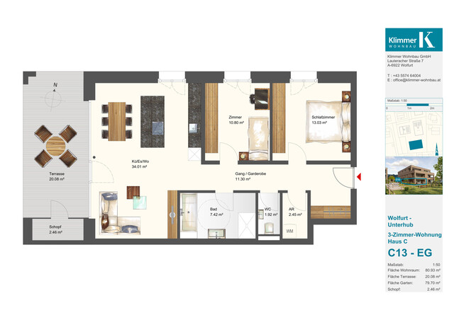 Ein Ort zum Leben und Wohlfühlen! 3-Zimmer-Wohnung C13 - EG
