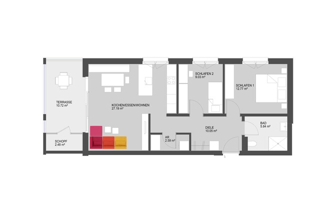 Ihr Rückzugsort im Grünen – stilvolle 3-Zi-Wohnung
