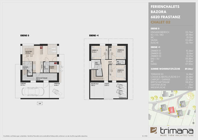 NEU - Ferienchalets in Vorarlberg mit Zweitwohnsitzwidmung