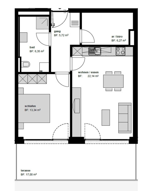 Modernes Wohnen: Tolle 2-Zimmer-Terrassenwohnung in Lustenau zu vermieten!