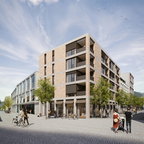 Erstbezug im Zentrum von Dornbirn - moderne und hochwertige 2-Zimmerwohnung zu vermieten