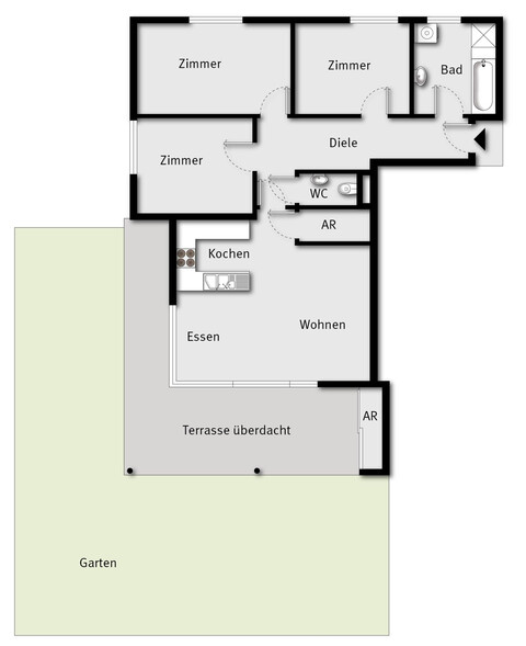 Ihr neues Zuhause - moderne Gartenwohnung in Muntlix