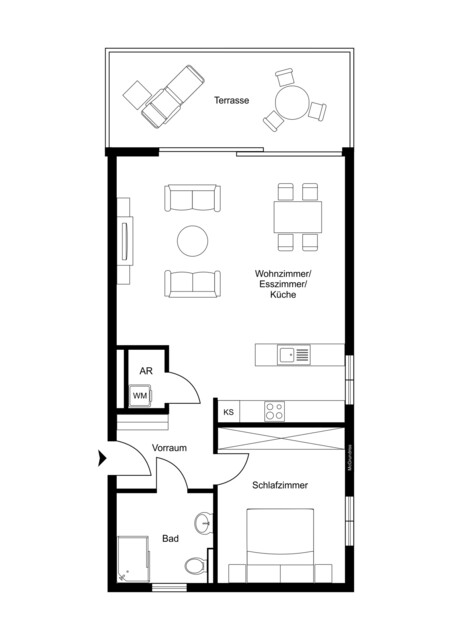 Großzügige 2-Zimmer-Wohnung mit flexibler 3-Zimmer-Option in ruhiger Lage!