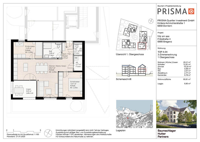 NEUBAU: 3-Zimmer-Wohnung