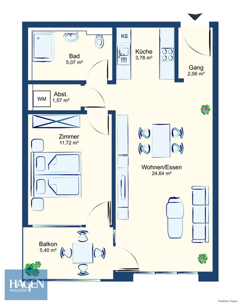 Dornbirn: Attraktive 2 Zimmerwohnung in neuwertiger Wohnanlage gegenüber Campus V!