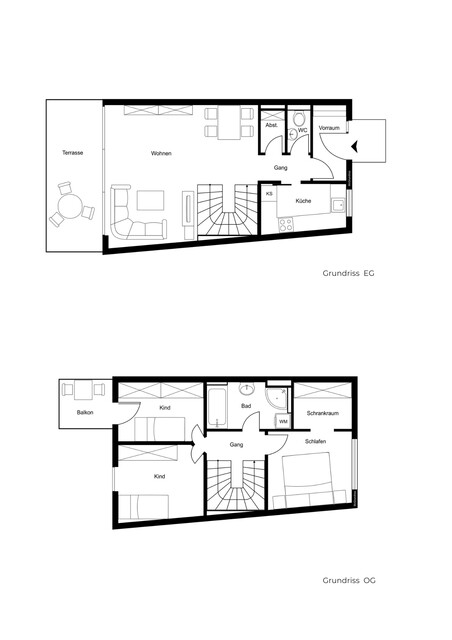 Attraktive Wohnung mit Reihenhauscharakter – großzügiges Wohnzimmer, Terrasse & Balkon