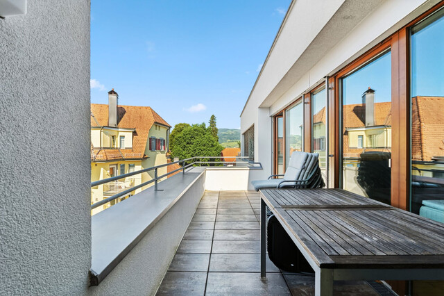 Zentrale 3-Zimmer Wohnung in Lustenau: Terrasse und Tiefgarage