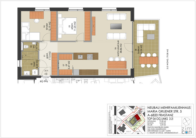 4-Zi Terrassenwohnung Top4 mit Wohnbauförderung in Frastanz
