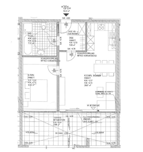 Grenznahe 2-Zimmer-Wohnung mit traumhaftem Süd-West-Balkon in Feldkirch-Nofels zu vermieten
