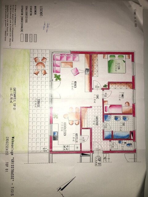 Gepflegte 3-Zimmer-Gartenwohnung mit sonniger Südwestterrasse in Feldkirch Tisis