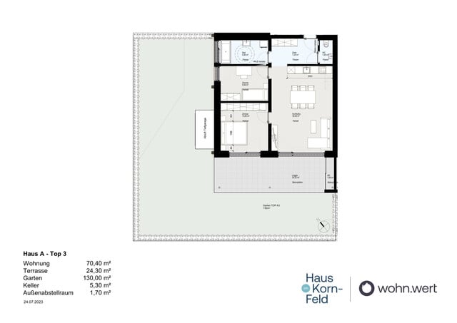 3-Zimmer-Gartenwohnung in Götzis - Ruhelage / Top A3